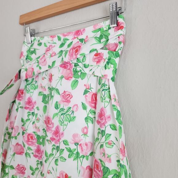 NEW Hill House Mirabel Pink Roses Floral Midi Wrap Skirt - Picture 8 of 12